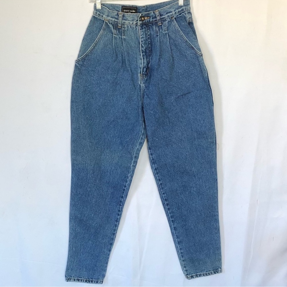 Pierre Cardin Vintage High Waisted Pleated Jeans Size 8